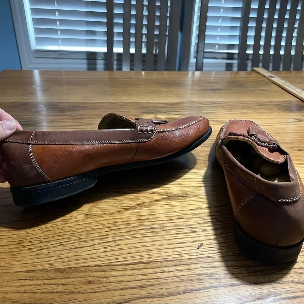 Brass Boot Walking Gloves Brown Loafer Leather Tassel Mens 12W